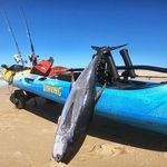 Railblaza C-TUG TRansportwagen / Slipwagen mit Sandrädern in nassem Sand