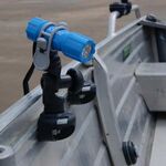 Railblaza Sideport in black with G-Holder and flash light.