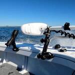 Railblaza Trolling Motor Support XL montiert an einem TracLoader