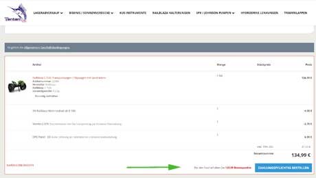 Os pontos de fidelidade são apresentados quando a compra é concluída