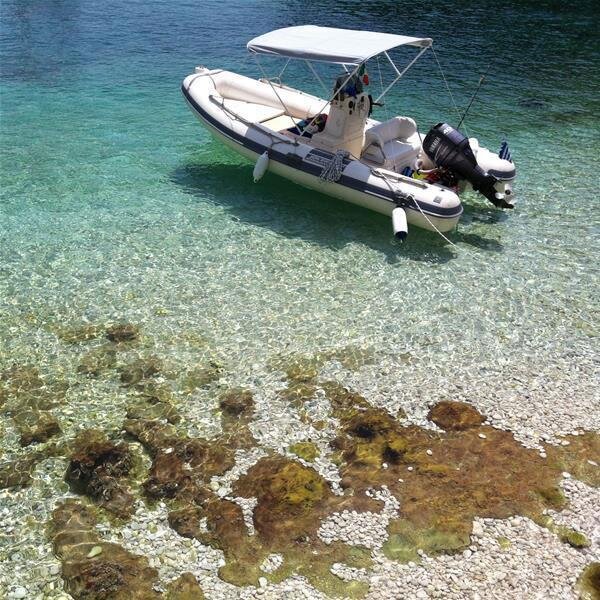 Bimini-Top ELEGANCE with 3 arches / height 140 cm - width 170 cm dark grey