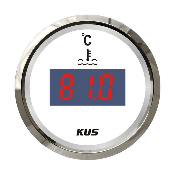 KUS Indicador de temperatura para água de refrigeração do motor (digital) - branco