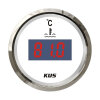 KUS Indicador de temperatura para água de refrigeração do motor (digital) - branco