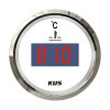 KUS Indicador de temperatura para água de refrigeração do motor (digital) - branco