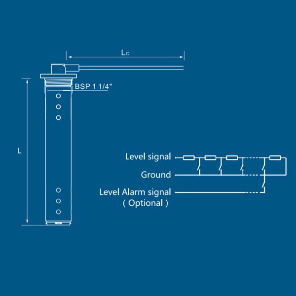 KUS S3H holding tank level sensor 20 cm