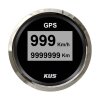Velocímetro digital KUS GPS com indicador de velocidade e distância percorrida - preto