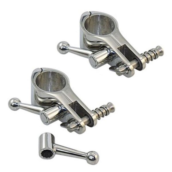 Conjunto de ferragens para reling em aço inoxidável com alavanca de fecho rápido para capotas bimini