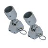 Stainless steel deck hinge set with swivel ball for biminis - &Oslash; 22 mm