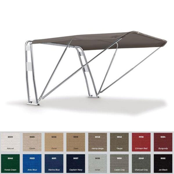 Bimini-Top FRONT SUPERIOR with roll bar BARCA - width 200 cm / height 130 cm - Oyster (5030)
