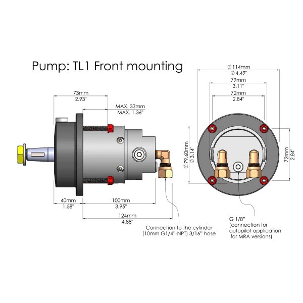 Hydrodrive MF115MRA Hydraulic Steering Complete Kit for Outboard Motors up to 115 PS