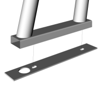 Contraplaca inferior para suporte de aparelhos